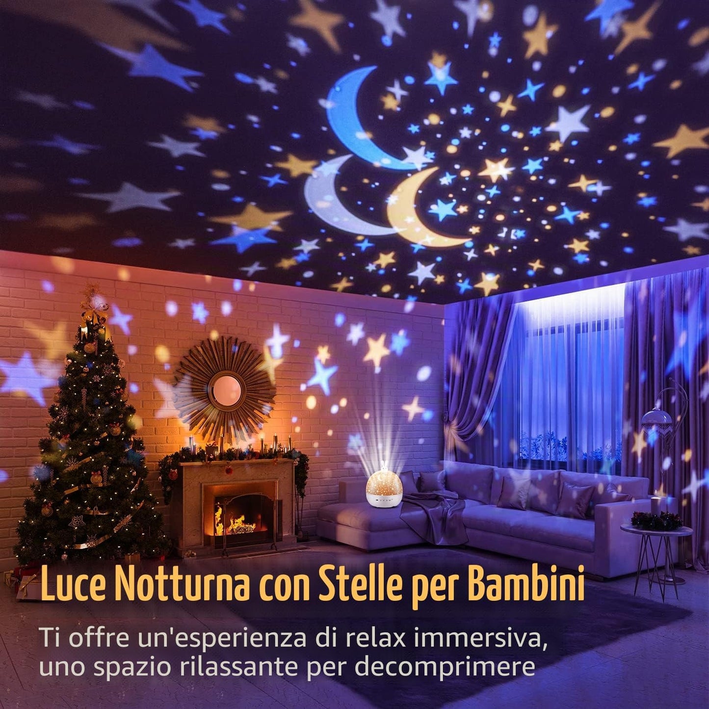 Proiettore Stelle Soffitto,315Colori+15Film Luce Notturna Bambini,Bluetooth Musica Carillon Neonati,Ricaricabile&Telecomando Gioco Bambino 1 2 3 4 5 anno,Regalo Neonato Regalo Bambina 1 2 3 4 5 6 anni
